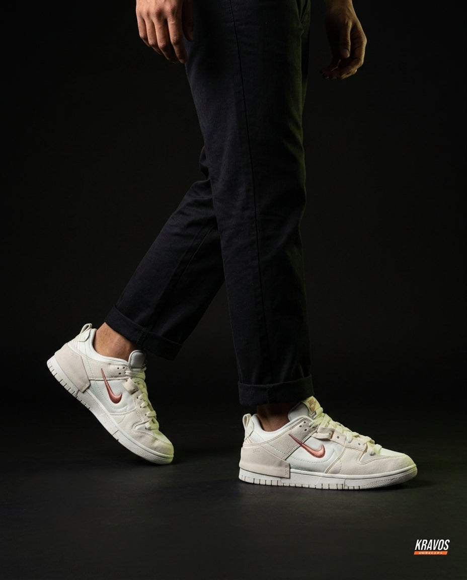 NK Canvas Layered Panelled Trainer Sail Rose Green