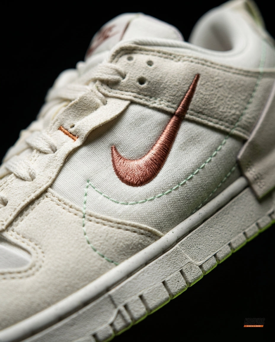 NK Canvas Layered Panelled Trainer Sail Rose Green
