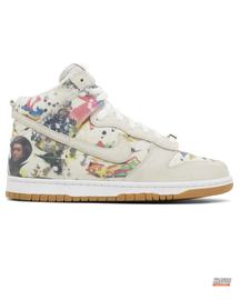 NK Canvas Printed Panelled Skate High White Multicolor Gum #whitemulticolorgum