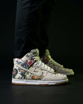 NK Canvas Printed Panelled Skate High