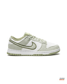 NK Fleece Textured Panelled Court Trainer White Sage Green #whitesagegreen