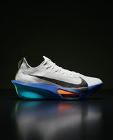 NK Flyknit Carbon-Plate Racing Runner White Blue Turquoise