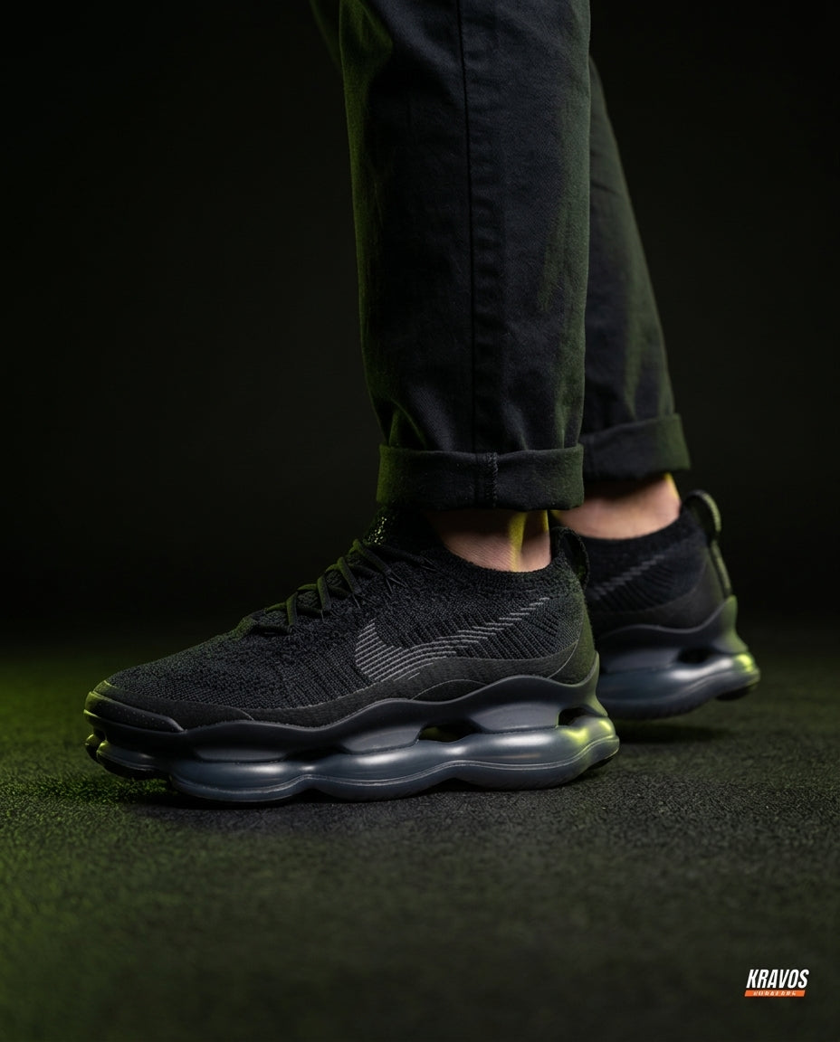 NK Flyknit Pod-Sole Chunky Trainer Triple Black
