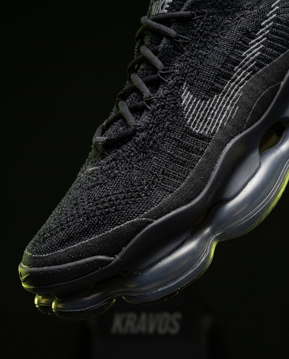 NK Flyknit Pod-Sole Chunky Trainer Triple Black