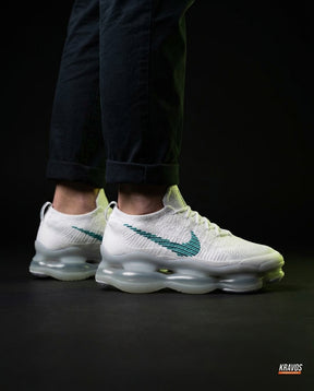 NK Flyknit Pod-Sole Chunky Trainer White Teal
