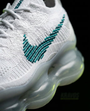 NK Flyknit Pod-Sole Chunky Trainer White Teal
