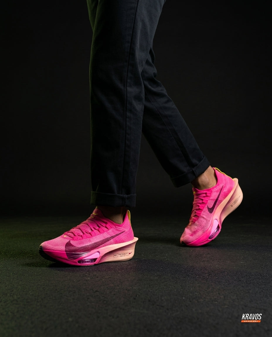 NK Knit Carbon-Plate Racing Runner Pink Black