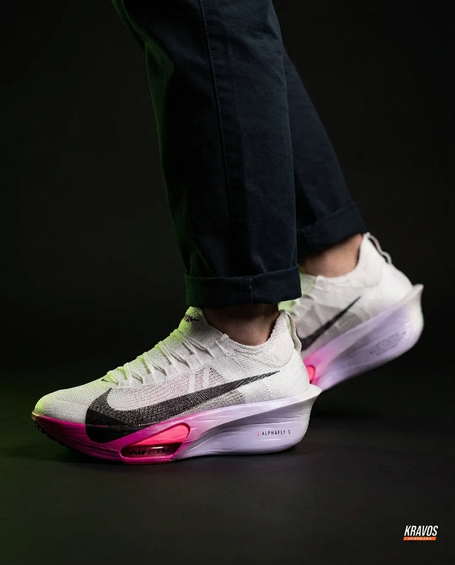 NK Knit Carbon-Plate Racing Runner White Pink Purple