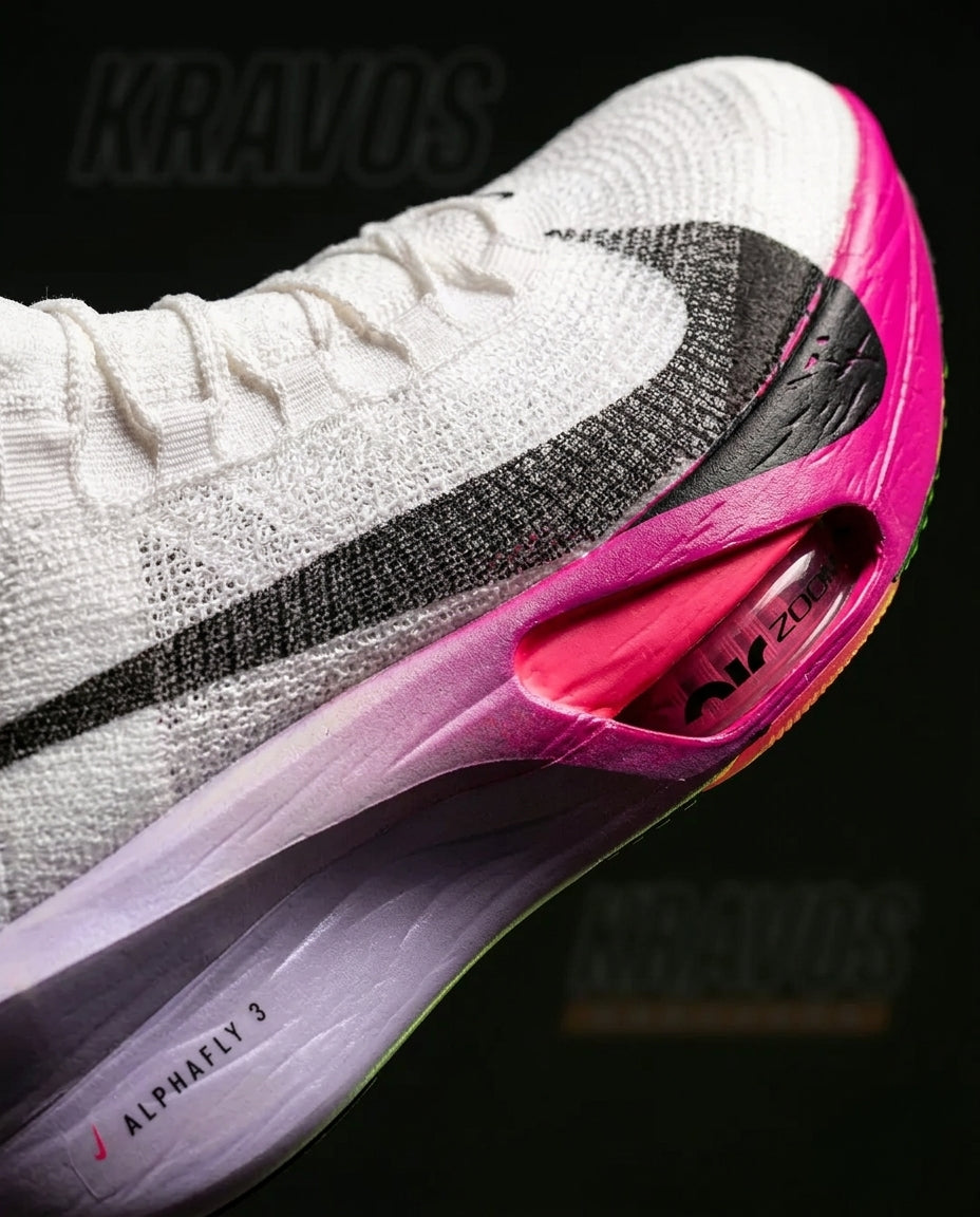NK Knit Carbon-Plate Racing Runner White Pink Purple