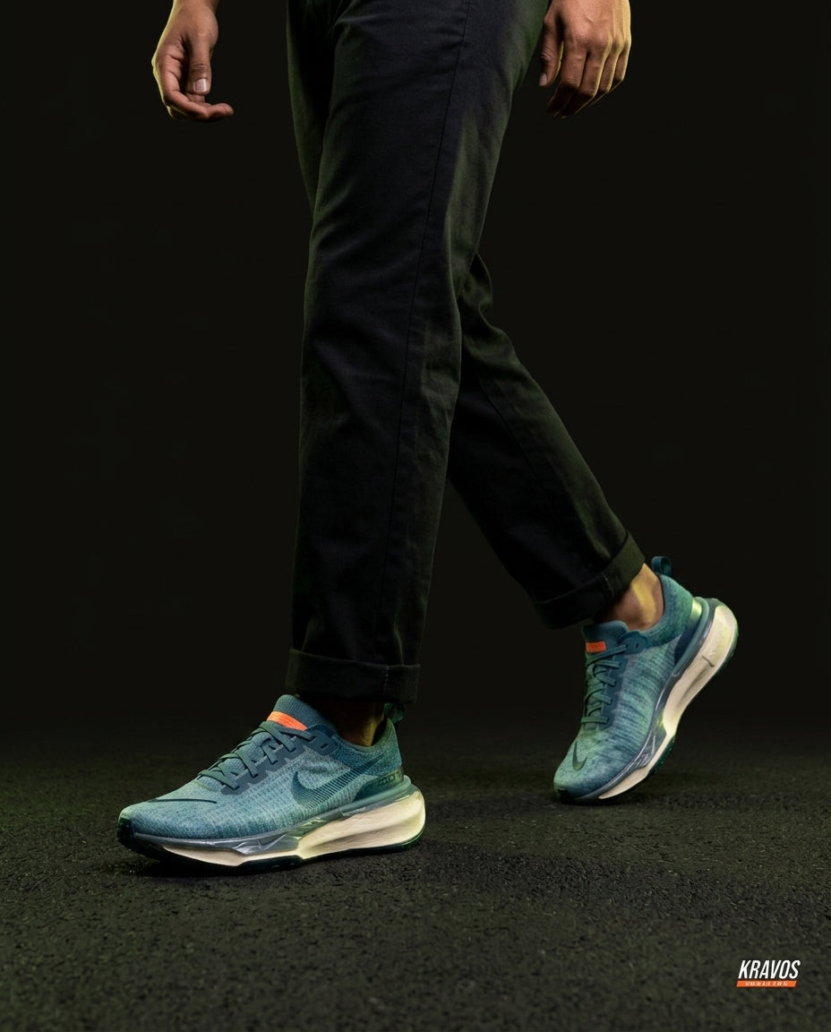 NK Knit Foam-Sole Running Trainer Teal Cream