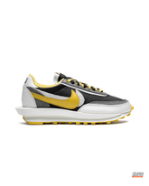 NK Layered Nylon Split-Sole Runner Black White Yellow #blackwhiteyellow
