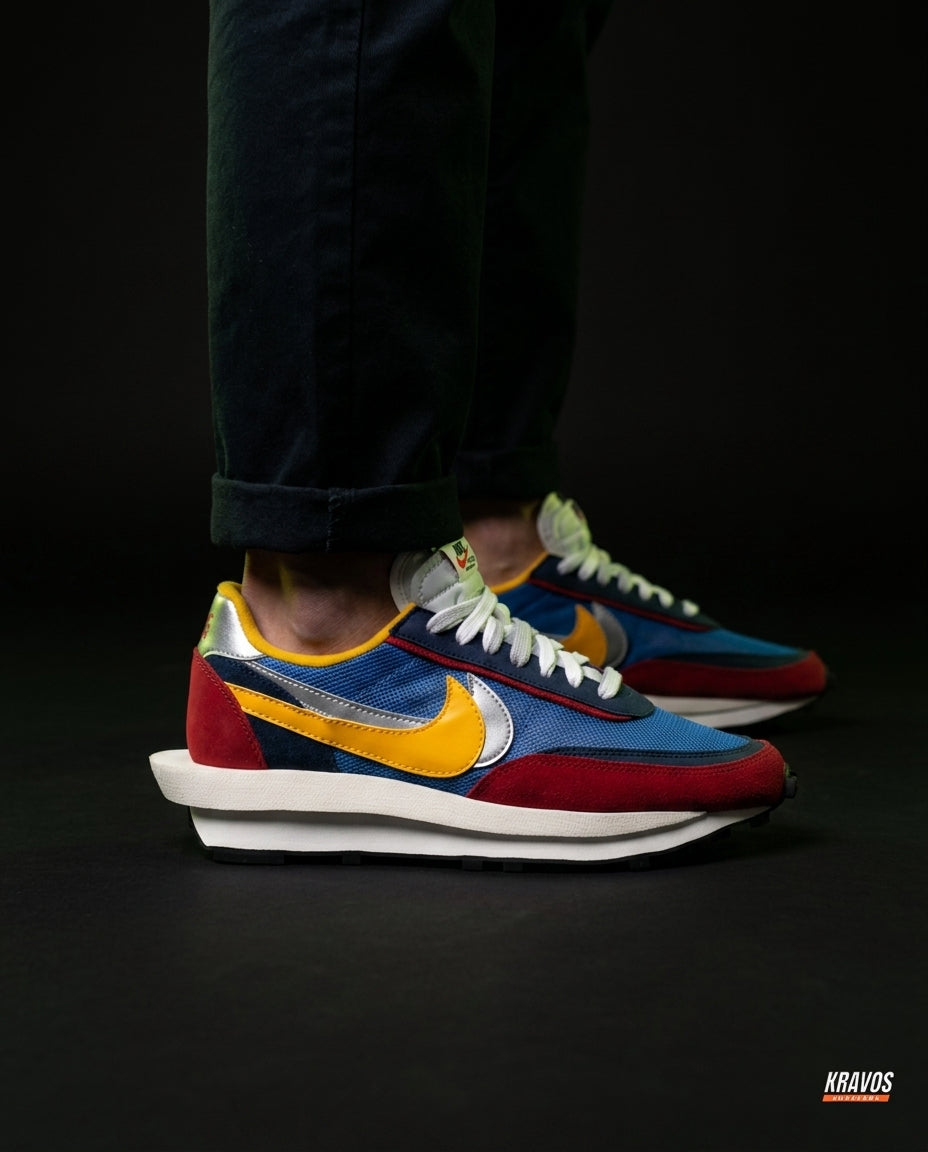 NK Layered Waffle-Sole Runner Blue Red Yellow