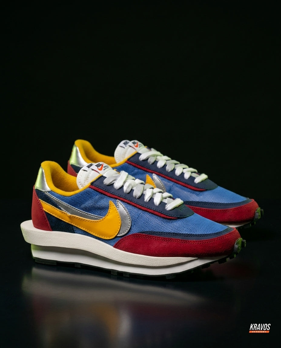 NK Layered Waffle-Sole Runner Blue Red Yellow