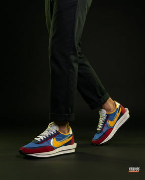 NK Layered Waffle-Sole Runner Blue Red Yellow