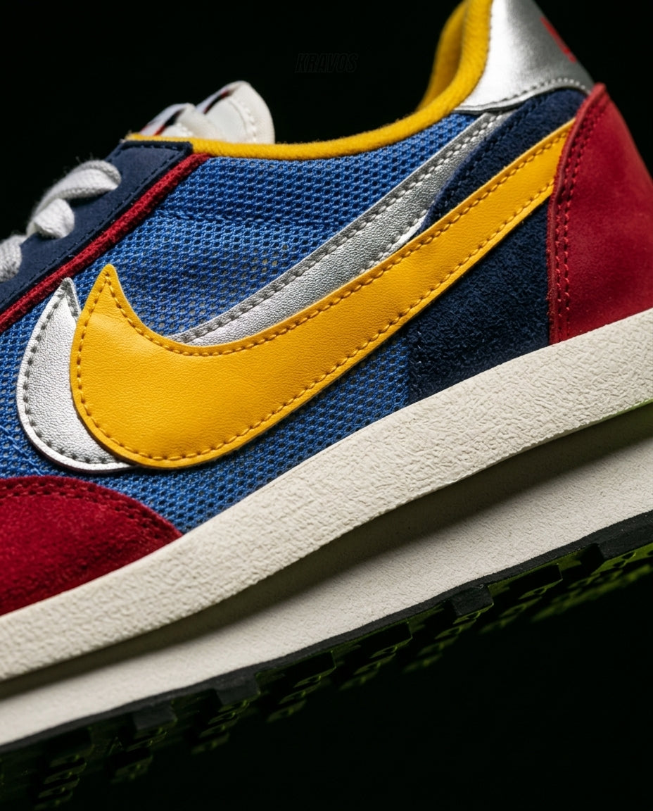 NK Layered Waffle-Sole Runner Blue Red Yellow
