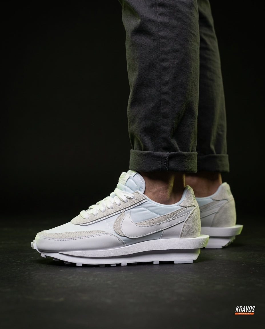 NK Layered Waffle-Sole Runner White Grey