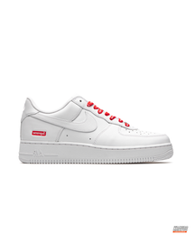 NK Leather Boxed-Tag Court Trainer White Red #whitered