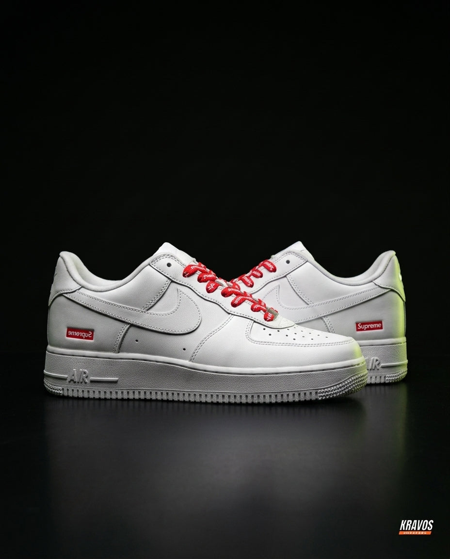 NK Leather Boxed-Tag Court Trainer White Red