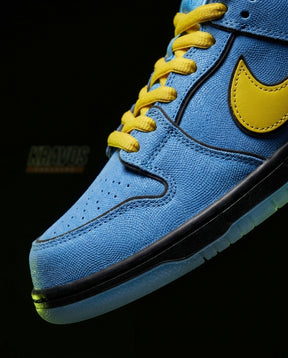 NK Leather Cartoon-Outline Skate Low Blue Yellow
