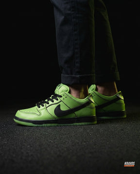 NK Leather Cartoon-Outline Skate Low Green Black