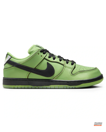 NK Leather Cartoon-Outline Skate Low Green Black #greenblack