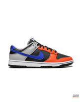 NK Leather Colour-Block Skate Trainer Black Orange Blue #blackorangeblue