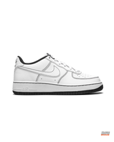 NK Leather Contrast-Stitch Court Trainer White Black #whiteblack