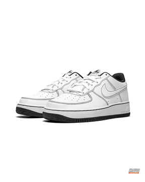 NK Leather Contrast-Stitch Court Trainer