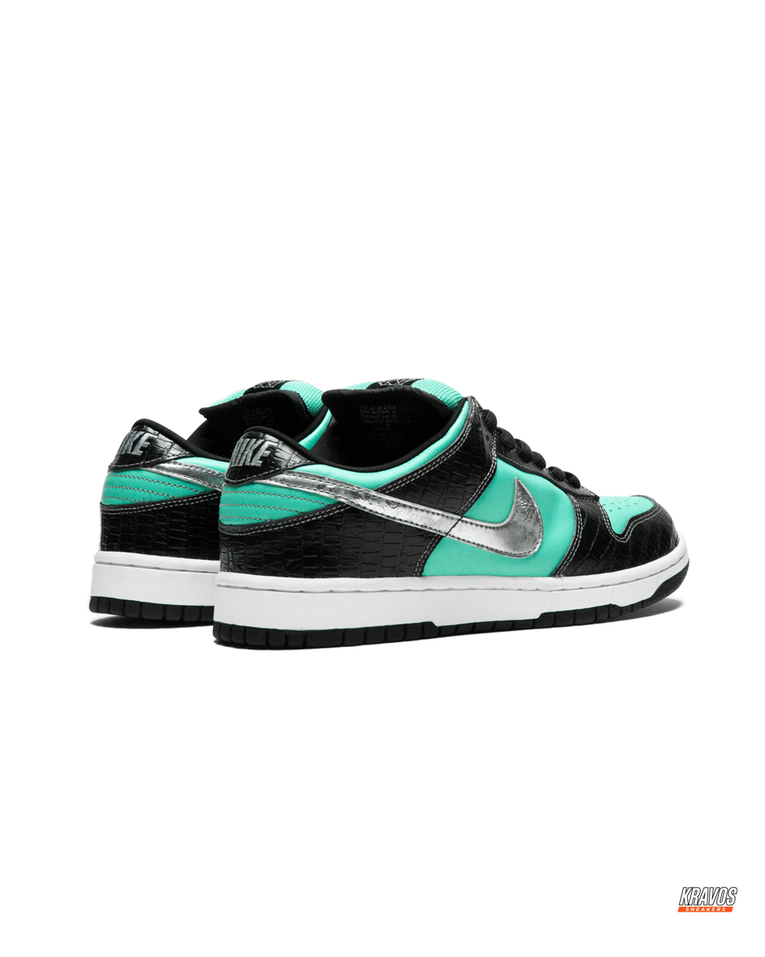 NK Leather Croc-Panel Skate Trainer