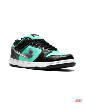 NK Leather Croc-Panel Skate Trainer