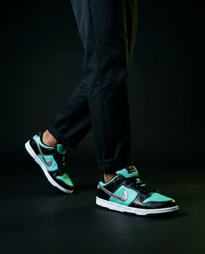 NK Leather Croc-Panel Skate Trainer