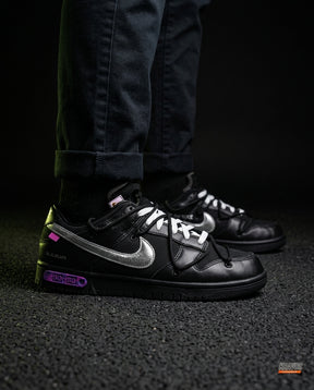NK Leather Deconstructed Court Trainer Black Silver Pink