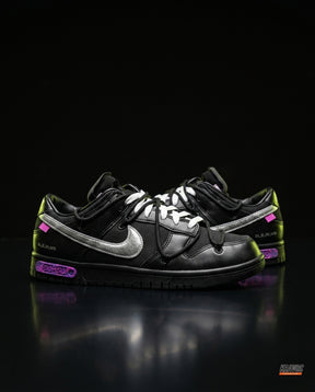 NK Leather Deconstructed Court Trainer Black Silver Pink