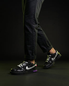 NK Leather Deconstructed Court Trainer Black Silver Pink