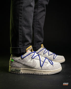 NK Leather Deconstructed Court Trainer Cream Blue