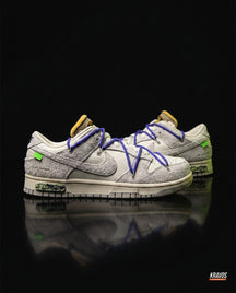 NK Leather Deconstructed Court Trainer Cream Blue