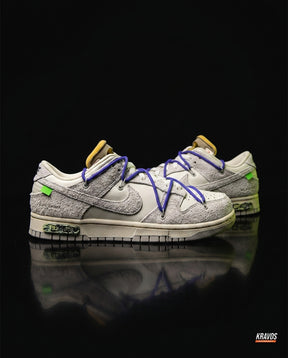 NK Leather Deconstructed Court Trainer Cream Blue
