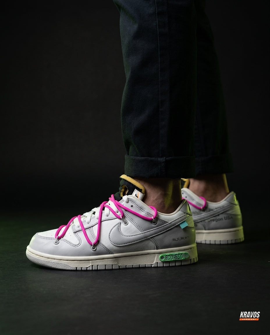 NK Leather Deconstructed Court Trainer Grey Pink