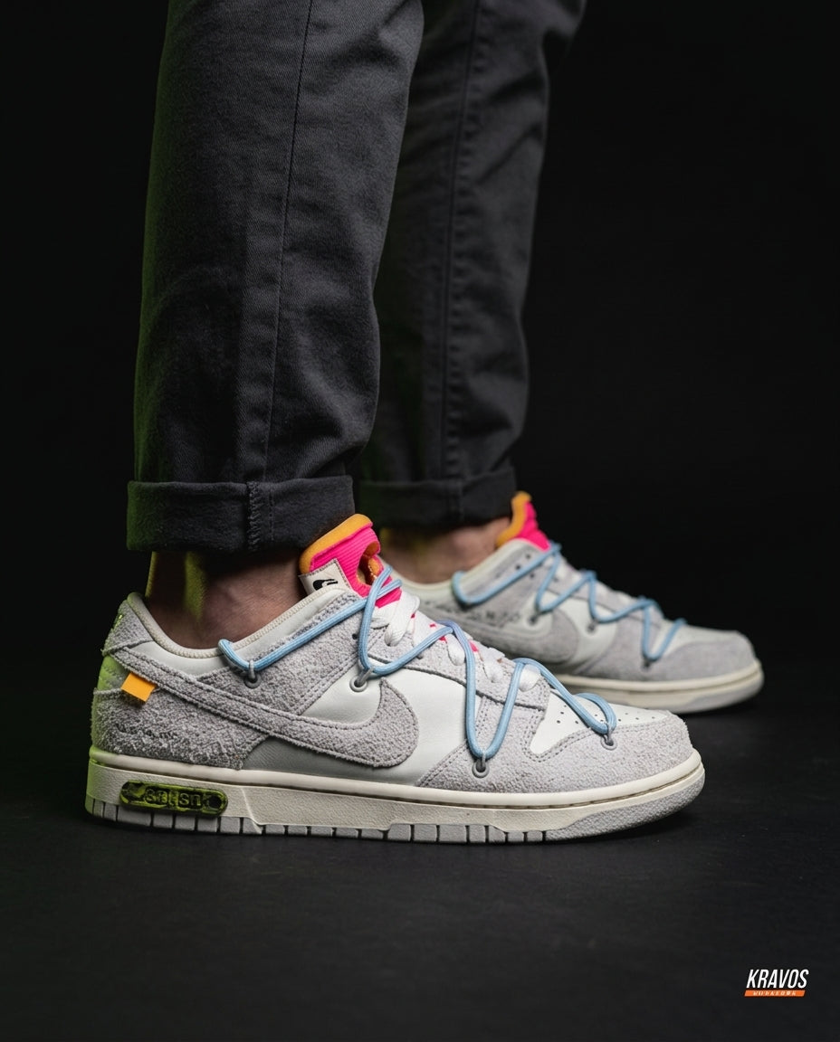NK Leather Deconstructed Court Trainer Grey White Pink