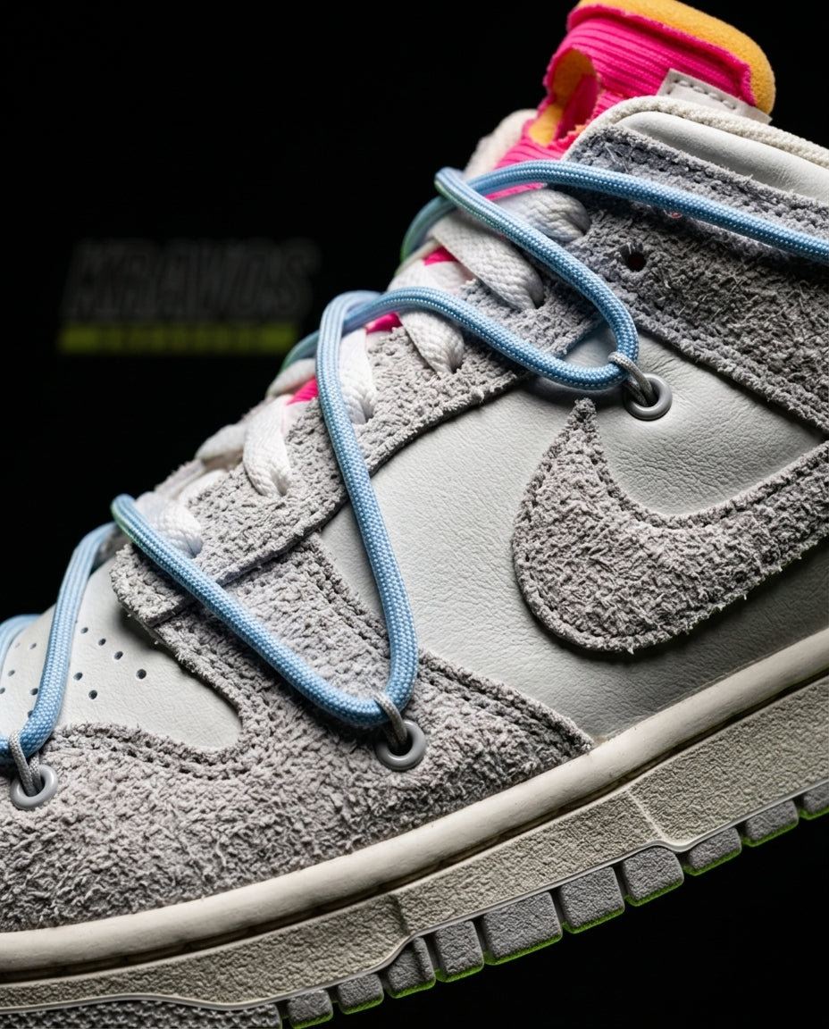 NK Leather Deconstructed Court Trainer Grey White Pink