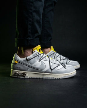 NK Leather Deconstructed Court Trainer White Grey