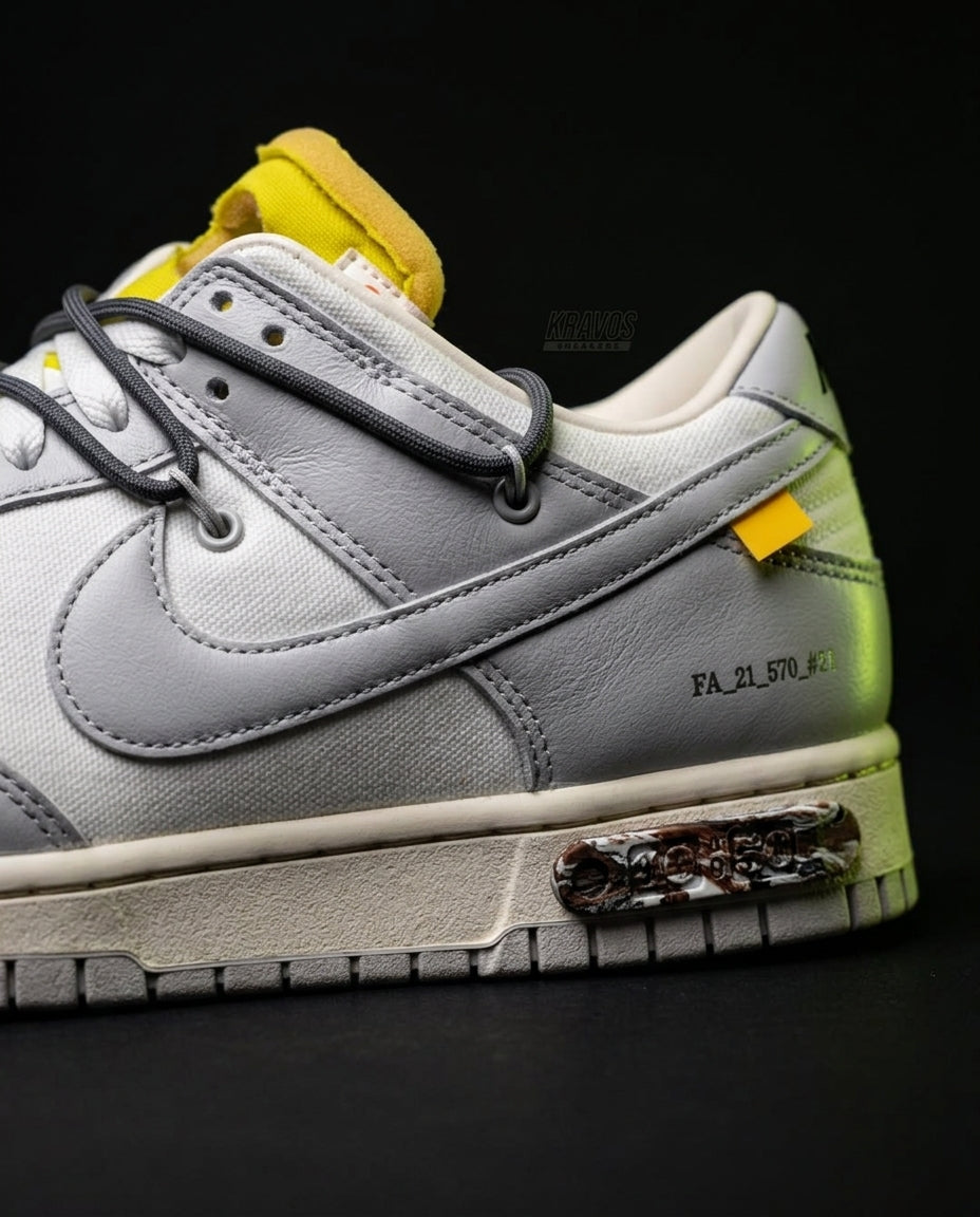 NK Leather Deconstructed Court Trainer White Grey