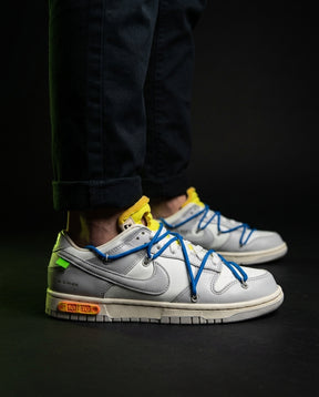 NK Leather Deconstructed Court Trainer White Grey Blue
