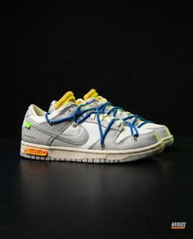 NK Leather Deconstructed Court Trainer White Grey Blue