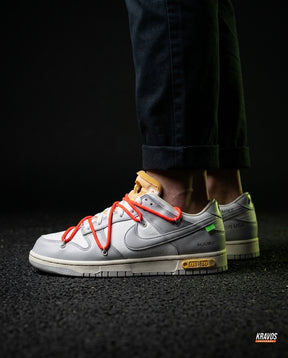 NK Leather Deconstructed Court Trainer White Grey Orange
