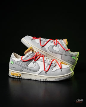 NK Leather Deconstructed Court Trainer White Grey Orange