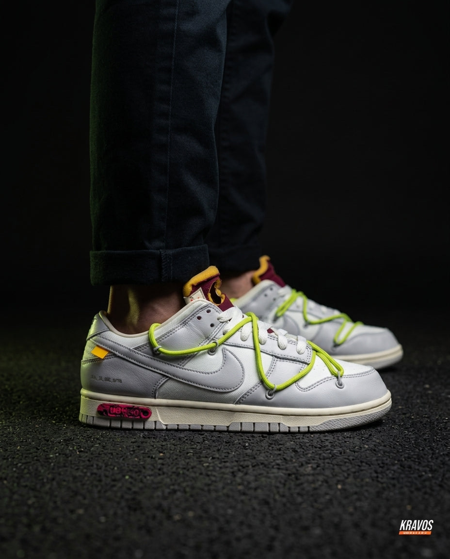 NK Leather Deconstructed Court Trainer White Grey Volt