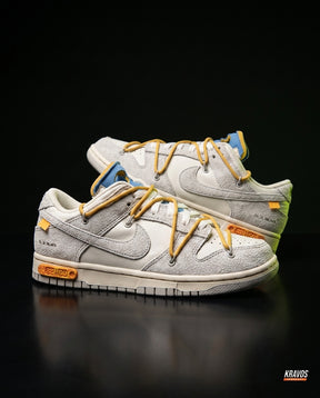 NK Leather Deconstructed Court Trainer White Grey Yellow