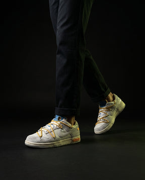 NK Leather Deconstructed Court Trainer White Grey Yellow