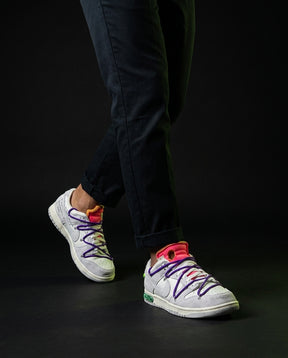 NK Leather Deconstructed Court Trainer White Purple